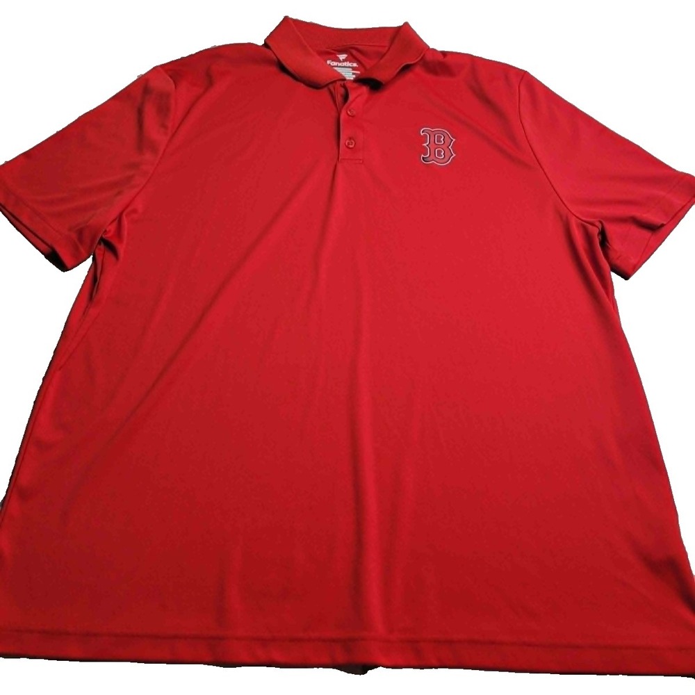 Fanatics‎ Boston Red Sox Red Short Sleeve Polo Shirt Men's 2XL Baseball MLB